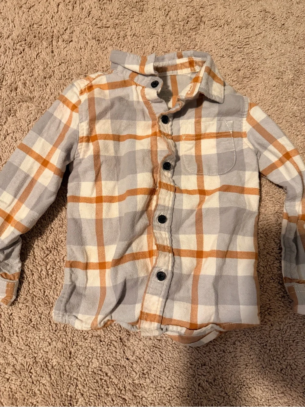 Banana Republic Kids Plaid Button-Down Shirt with Rust Pants